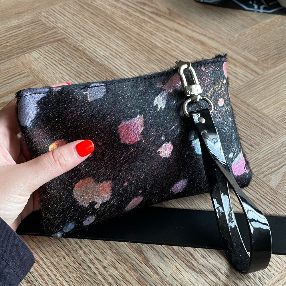 Stylish Black and Multicolor Women's Clutch